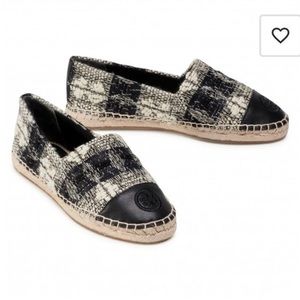 Tory Burch Tweed Color-Blocked Espadrille